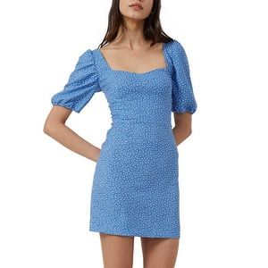 French Connection Puff Sleeve Printed Dress - Size 10 NWT